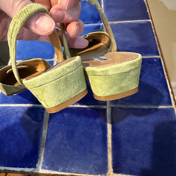 Green Suede Alfani Sling Back Round Toe Ballet Flat - sz 8M - Picture 4 of 7